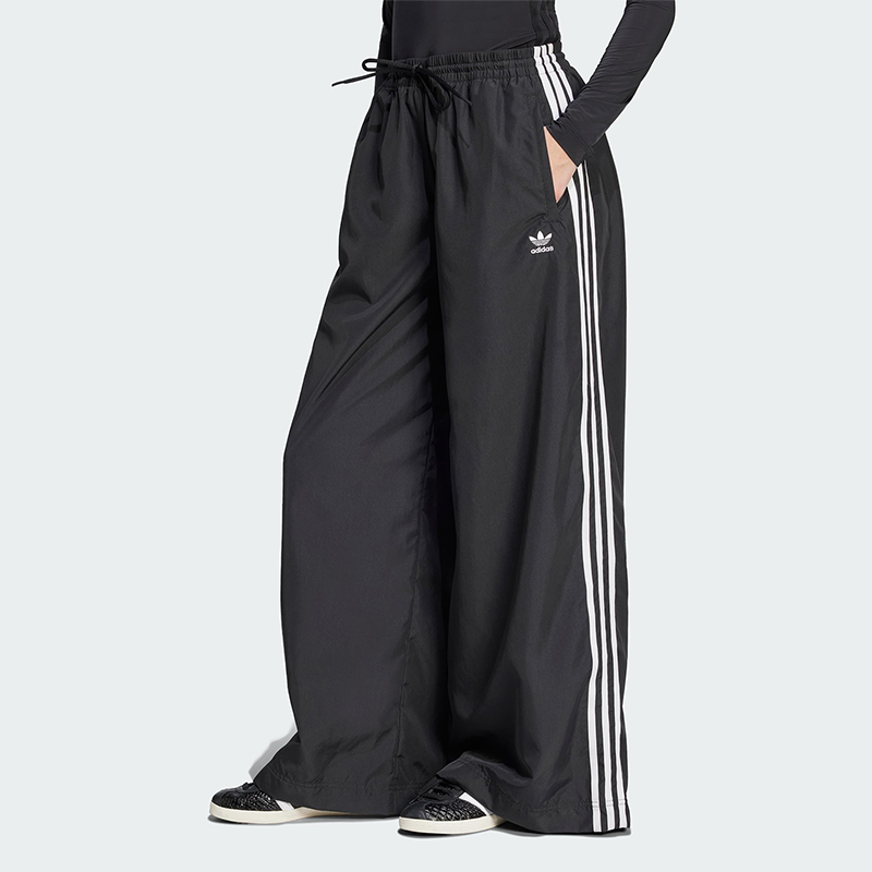 Adidas/阿迪达斯正品三叶草时尚女士经典宽松梭织阔腿裤JD3390