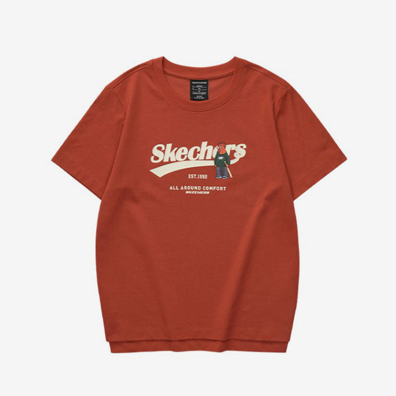 Skechers/斯凯奇正品夏季新款女子运动休闲印花透气短袖T恤,运动服/休闲服装,运动T恤,淘宝优惠券,粉丝福利购,淘宝优惠卷