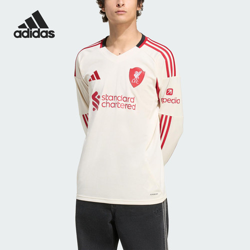 Adidas/阿迪达斯官方正品LIVERPOOL男士足球V领修身长袖JV6448