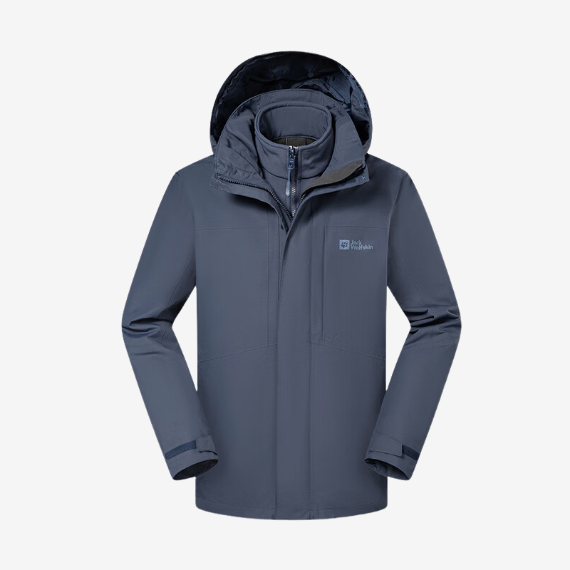 Jack wolfskin/狼爪正品连帽男士三合一夹克5122271-C0412