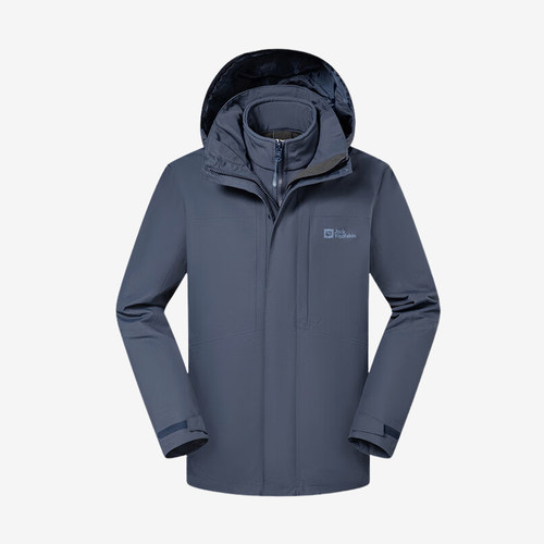 Jack wolfskin/狼爪正品连帽男士三合一夹克5122271-C0412