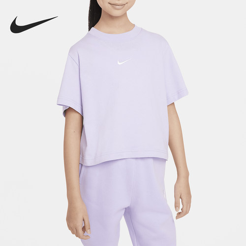 Nike/耐克正品新款大童柔软针织透气宽松休闲短袖DH5750-515