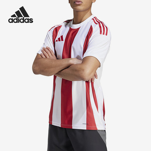 男士 Adidas 阿迪達斯官方正品 新款 T恤IW2142 條紋印花足球運動短袖