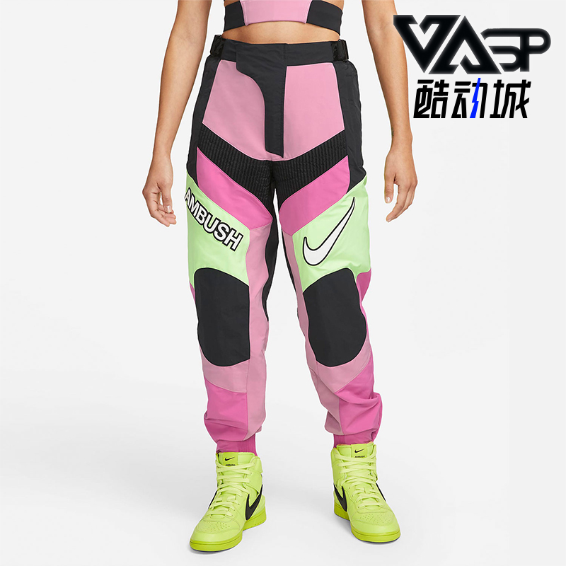 Nike/耐克正品AMBUSH女士休闲运动拼接摩托时尚长裤CW8001-623