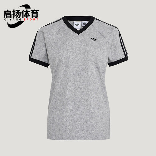 Adidas/阿迪达斯正品三叶草VNECKT-SHIRT新款女经典短袖T恤KU4771
