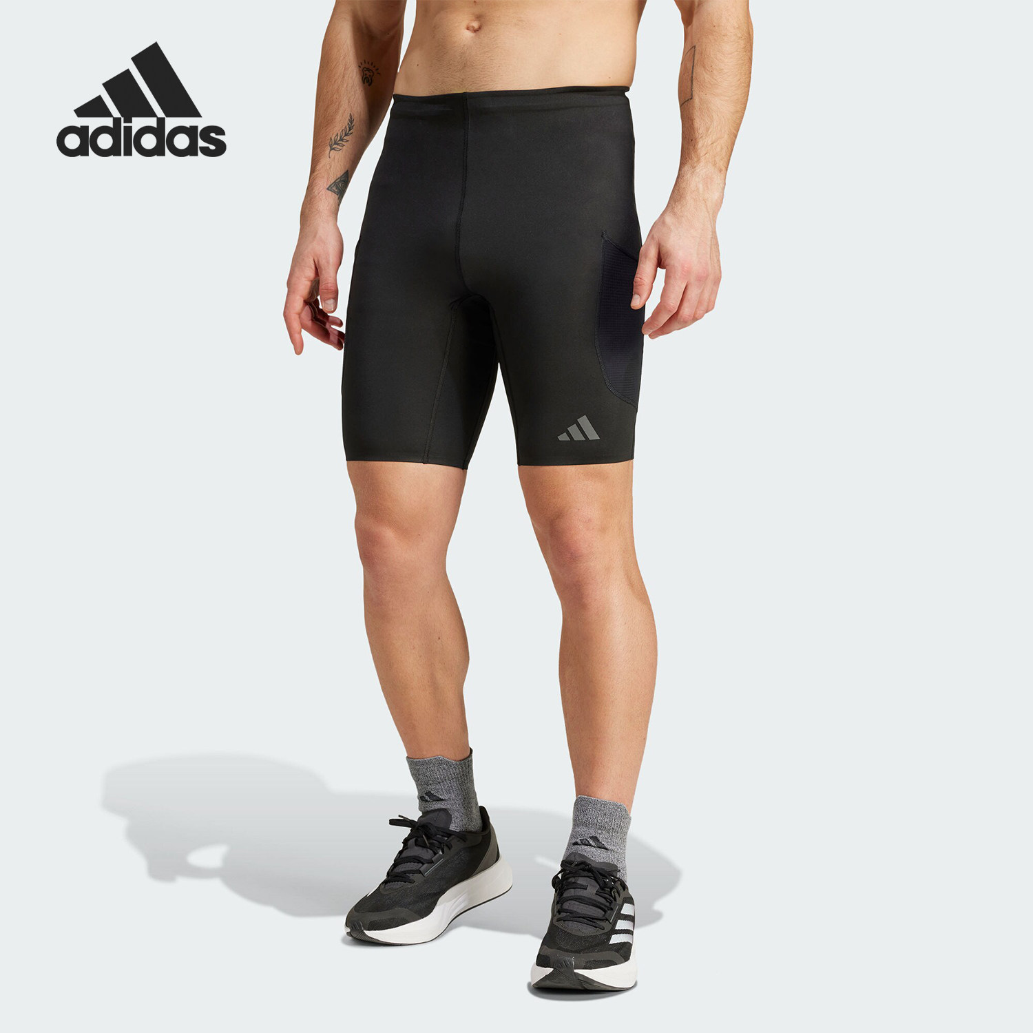 Adidas/阿迪达斯正品ADIZERO S TGT男士紧身运动短裤IY5546