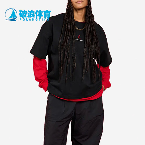 Nike/耐克正品JORDAN男士套头时尚运动透气圆领短袖HQ1737-010