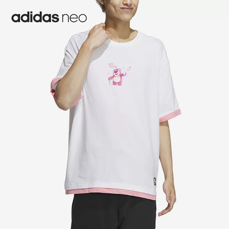 Adidas/阿迪达斯正品NEO夏季男女草莓熊联名圆领短袖IP4052