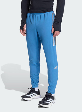 Adidas/阿迪达斯正品2025男士系带拉链开叉跑步修身运动裤KB1506