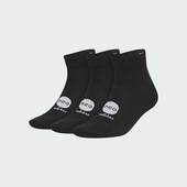 男女休闲透气运动短筒三双装 Adidas 款 夏季 IP8303 阿迪达斯正品