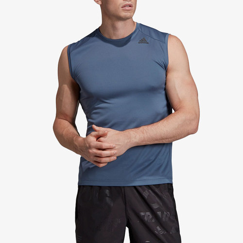 Adidas/阿迪达斯正品休闲透气男子训练无运动袖背心FL8572