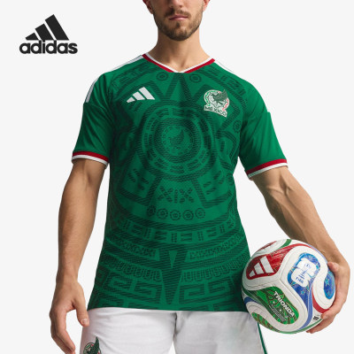 Adidas/阿迪达斯官方正品MEXICO26HOMEJERSEY新款足球短袖JL8540
