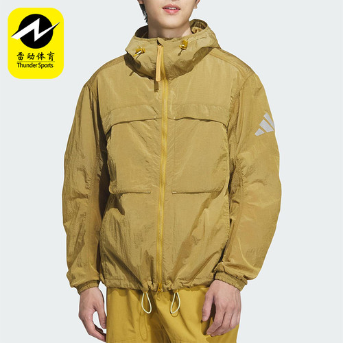 Adidas/阿迪达斯正品连帽轻薄男士经典运动休闲外套夹克JM2047