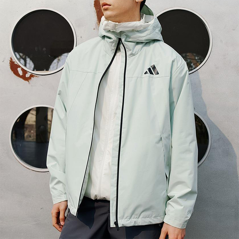 Adidas/阿迪达斯正品2025新款男女同款连帽宽松户外外套KB1751