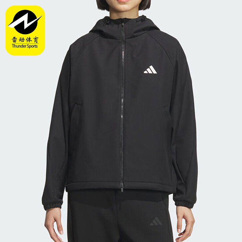 Adidas/阿迪达斯正品2025秋季款女士休闲宽松连帽运动外套KC0054