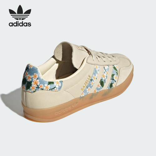 Adidas/阿迪达斯官方正品三叶草女士花卉经典时尚休闲板鞋JR3601