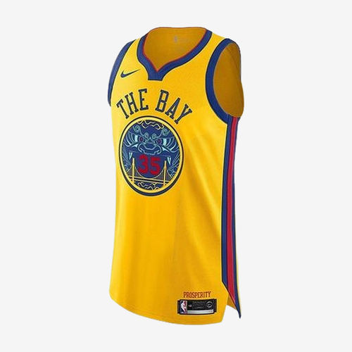 Nike耐克正品NBA金州勇士队凯文杜兰特城市版男篮球服AH6052-729