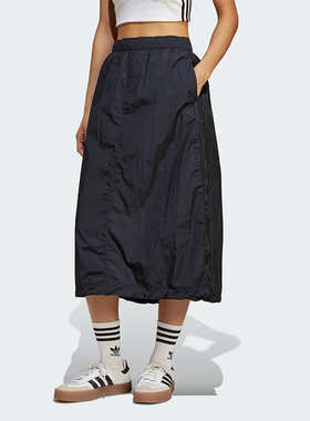 Adidas/阿迪达斯正品三叶草女士经典宽松梭织运动半身裙JD2581