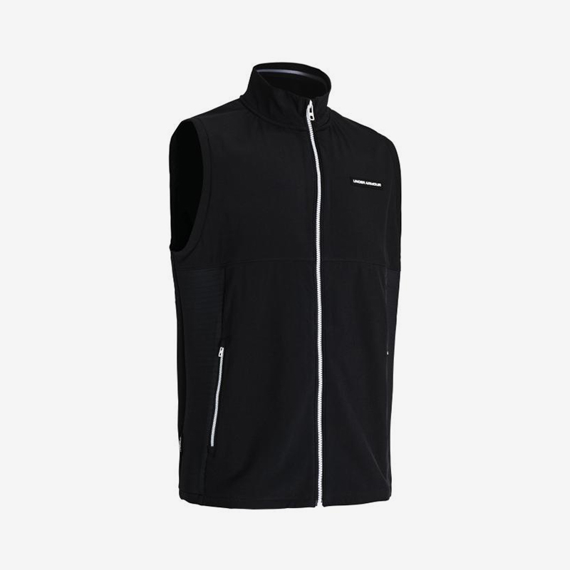 UA/安德玛正品2025新款男子运动休闲训练拉链立领马甲1379724-001