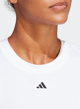 Adidas/阿迪达斯官方正品当季女子运动透气圆领短袖T恤 HS8108