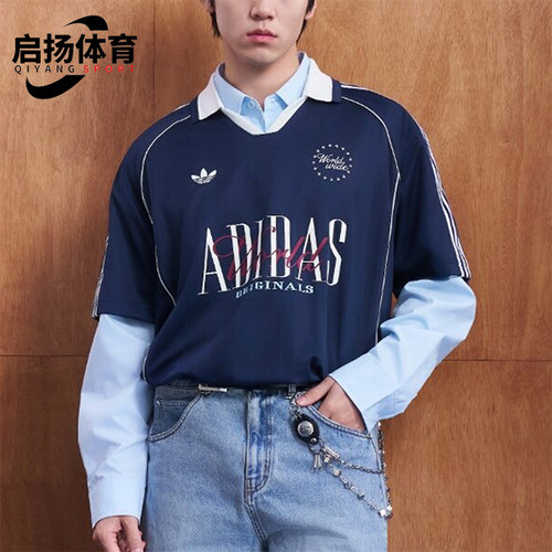 Adidas/阿迪达斯正品三叶草针织宽松休闲潮流短袖POLO衫KY2192
