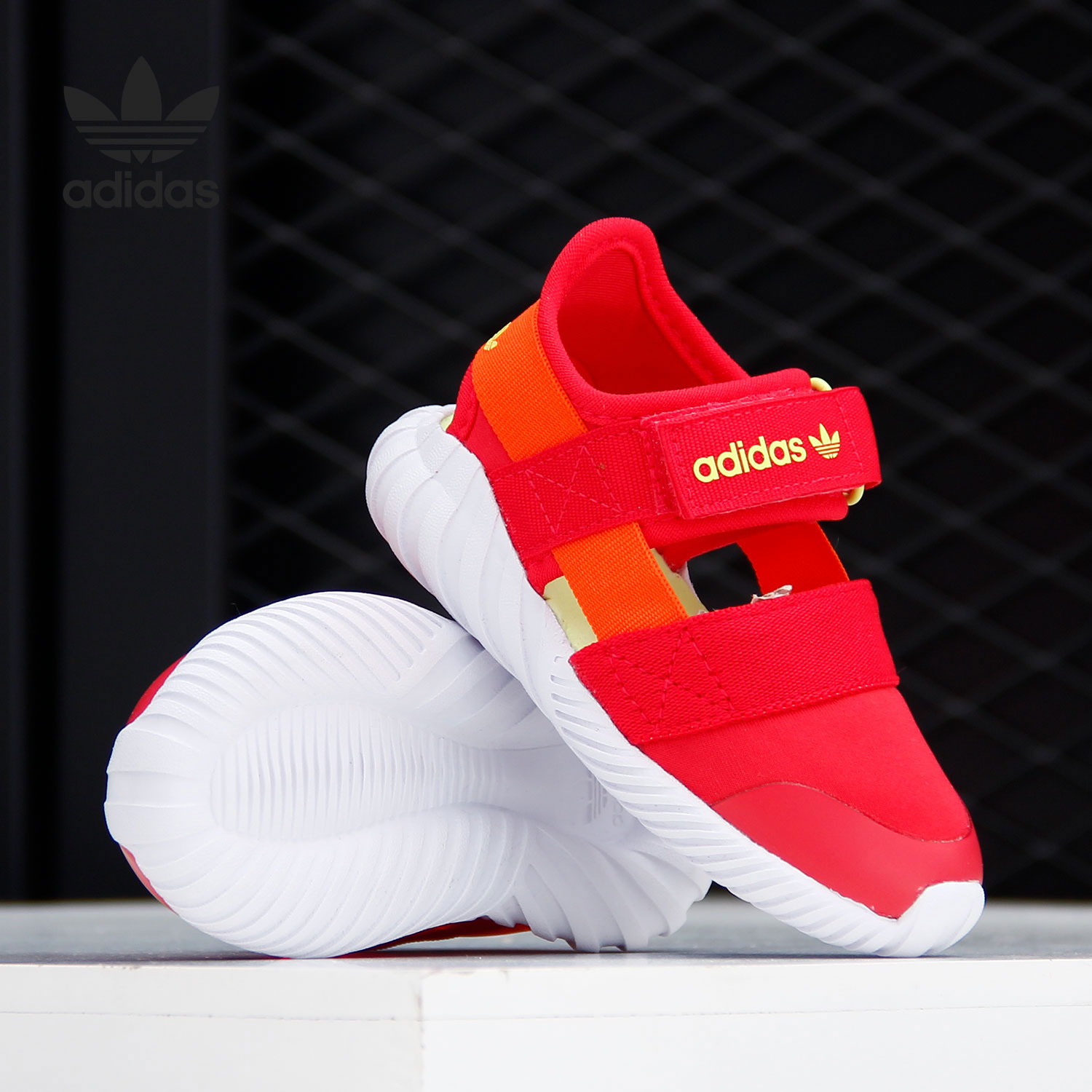 Adidas/阿迪达斯正品三叶草 女婴童DOOM SANDAL I休闲鞋 CG6600