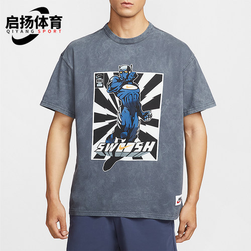 Nike/耐克正品2025夏季款男士宽松图案印花经典短袖HJ3673-060