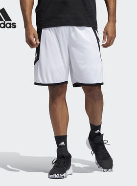 Adidas/阿迪达斯正品夏季新款男子宽松篮球运动短裤GC8081