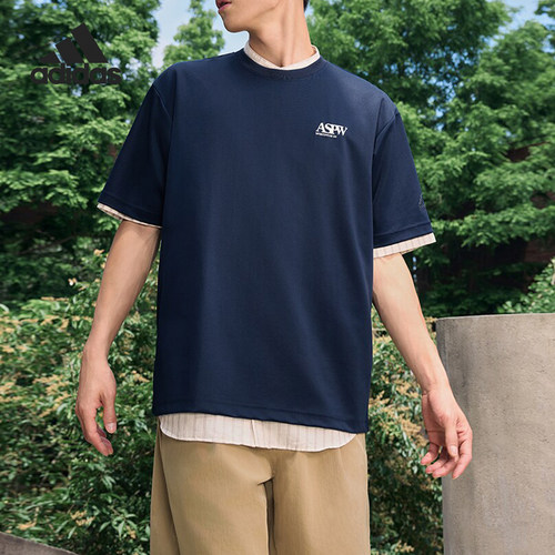 阿迪达斯男士运动休闲短袖