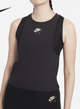 Nike/耐克正品女子反光透气网眼跑步运动无袖背心 CZ9378-010