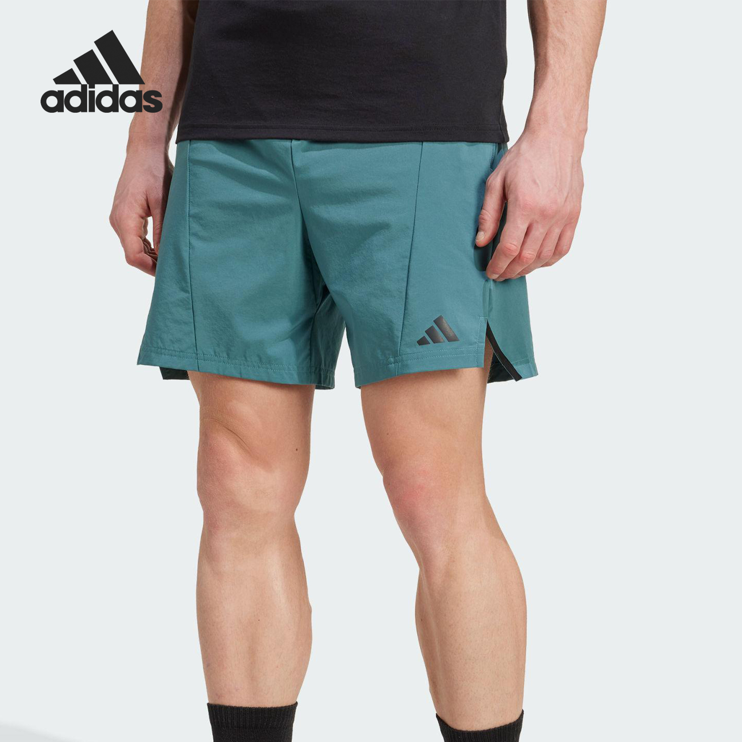 Adidas/阿迪达斯官方正品D4T SHORT男士透湿排汗健身短裤JX3169