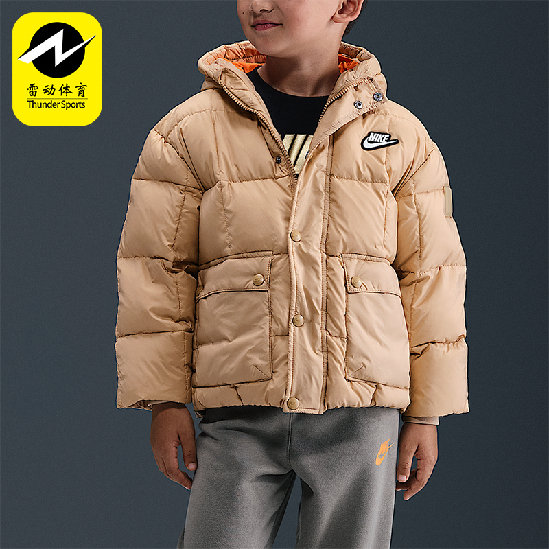 Nike/耐克正品Premium小童连帽运动休闲保暖羽绒服外套IQ9995-200