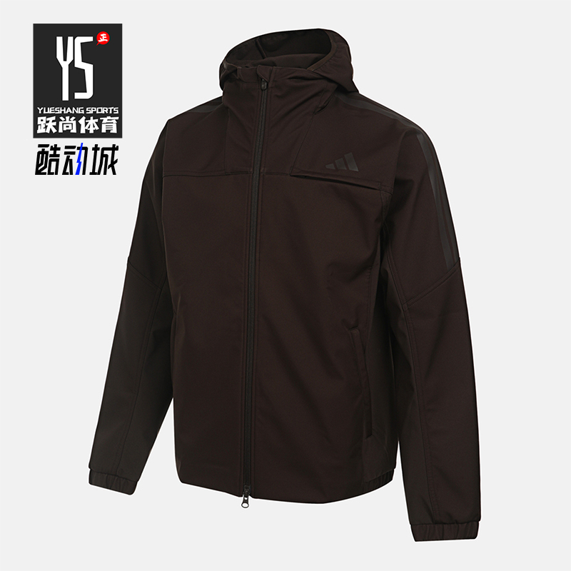 Adidas/阿迪达斯正品2025冬季款男士日常连帽耐穿梭织外套KG5180