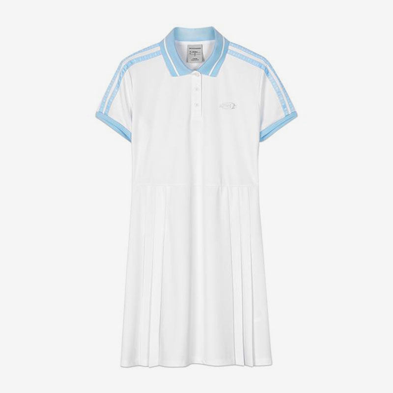 Skechers/斯凯奇正品当季新款女子透气休闲简约短袖连衣裙