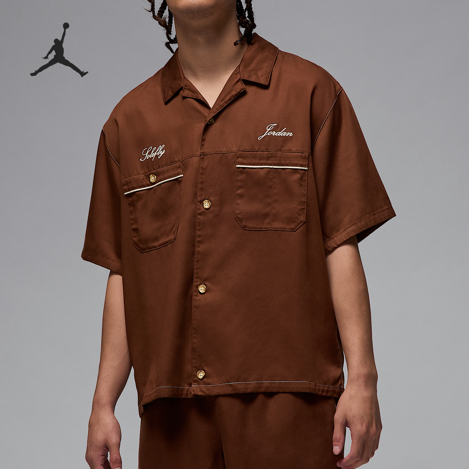 Nike/耐克正品JORDAN男士复古宽松运动休闲衬衫HM5040-259