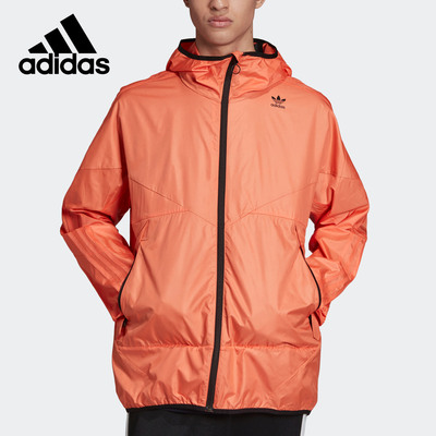 Adidas/阿迪达斯正品三叶草男子休闲运动连帽风衣外套EJ8521
