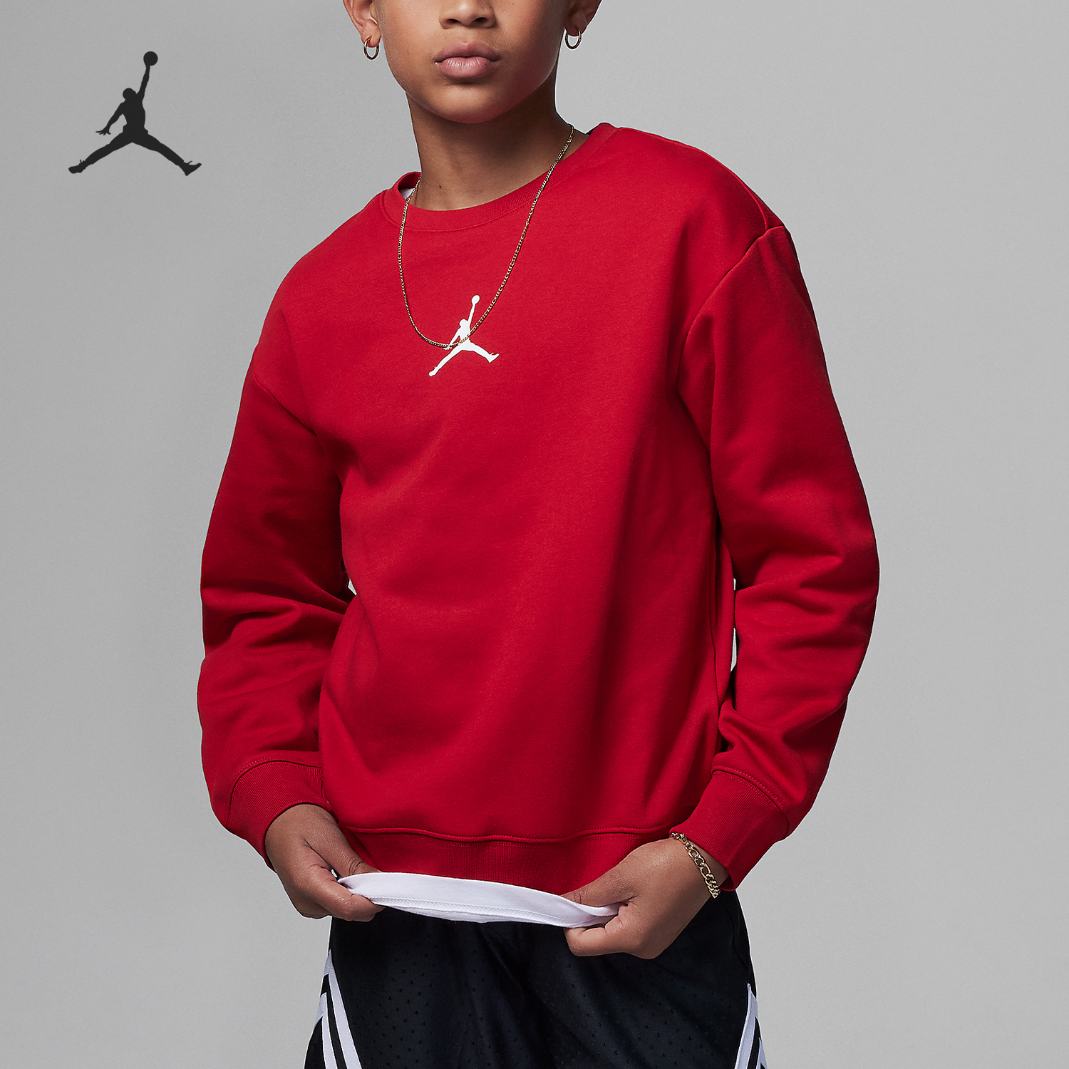 Nike/耐克正品Air Jordan大童加绒休闲运动卫衣HF0108-687