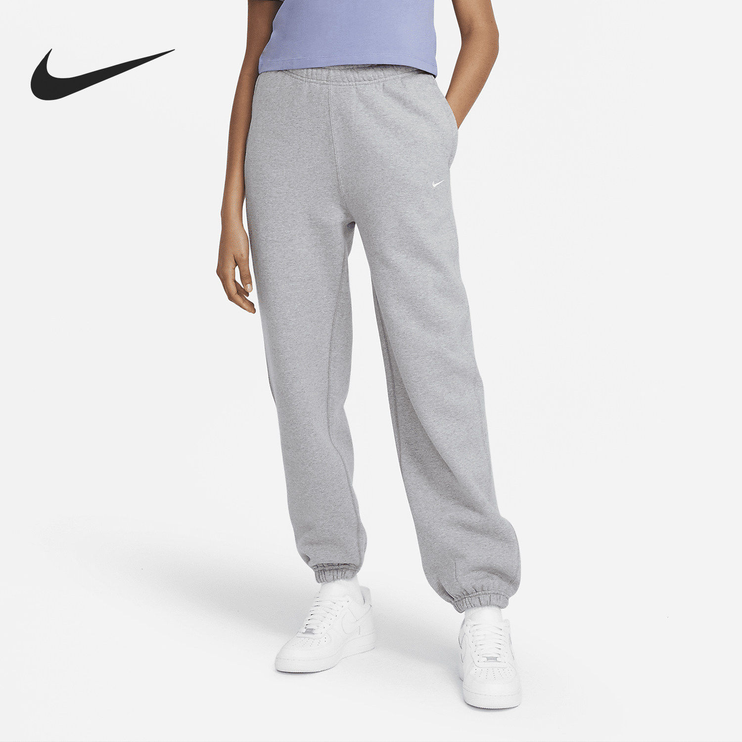 Nike/耐克正品春秋女士刺绣束脚针织休闲运动裤CW5565-063