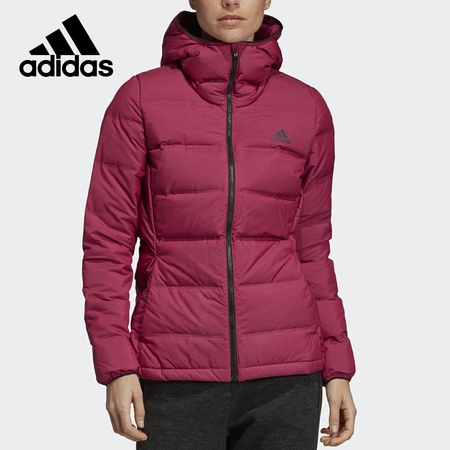 阿迪达斯女子冬季连帽羽绒服