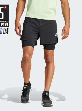 Adidas/阿迪达斯正品GYM+ WV 2IN1 S男士二合一短裤IR8597