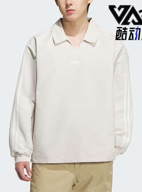 Adidas/阿迪达斯正品三叶草男女日常宽松翻领运动休闲长袖KH4517