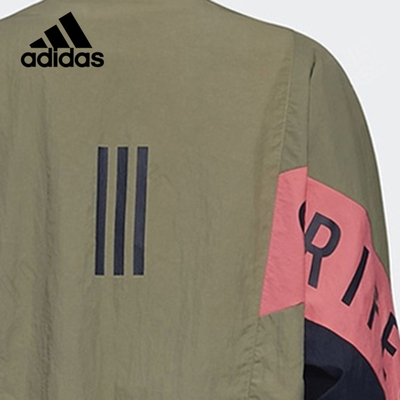 Adidas新款女子宽松立领拉链外套