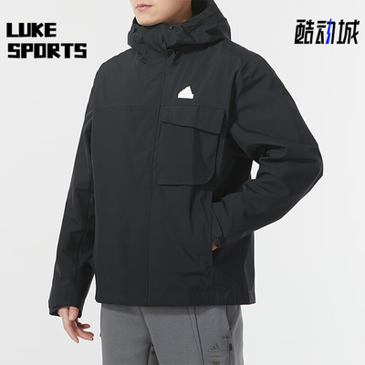 阿迪达斯男士拉链夹克外套