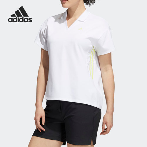 Adidas/阿迪达斯正品夏季女士高尔夫运动宽松POLO衫 GR3535