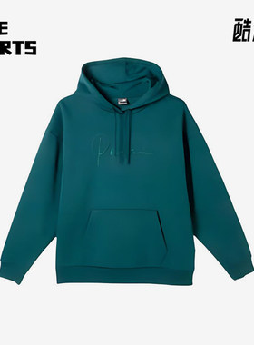 Puma/彪马正品纯色复古连帽女绿色休闲经典舒适轻便卫衣684401-22