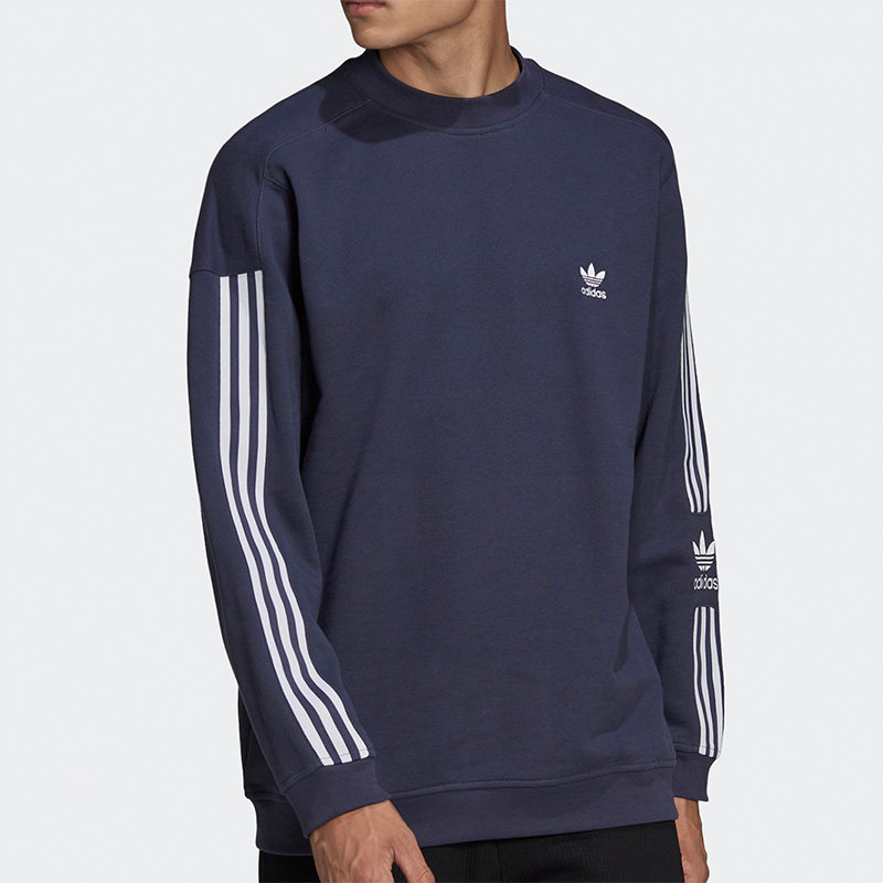 阿迪达斯男子休闲圆领套头卫衣