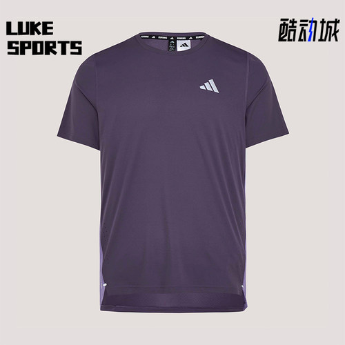 Adidas/阿迪达斯正品春季男士跑步训练经典透气圆领短袖T恤KZ5038