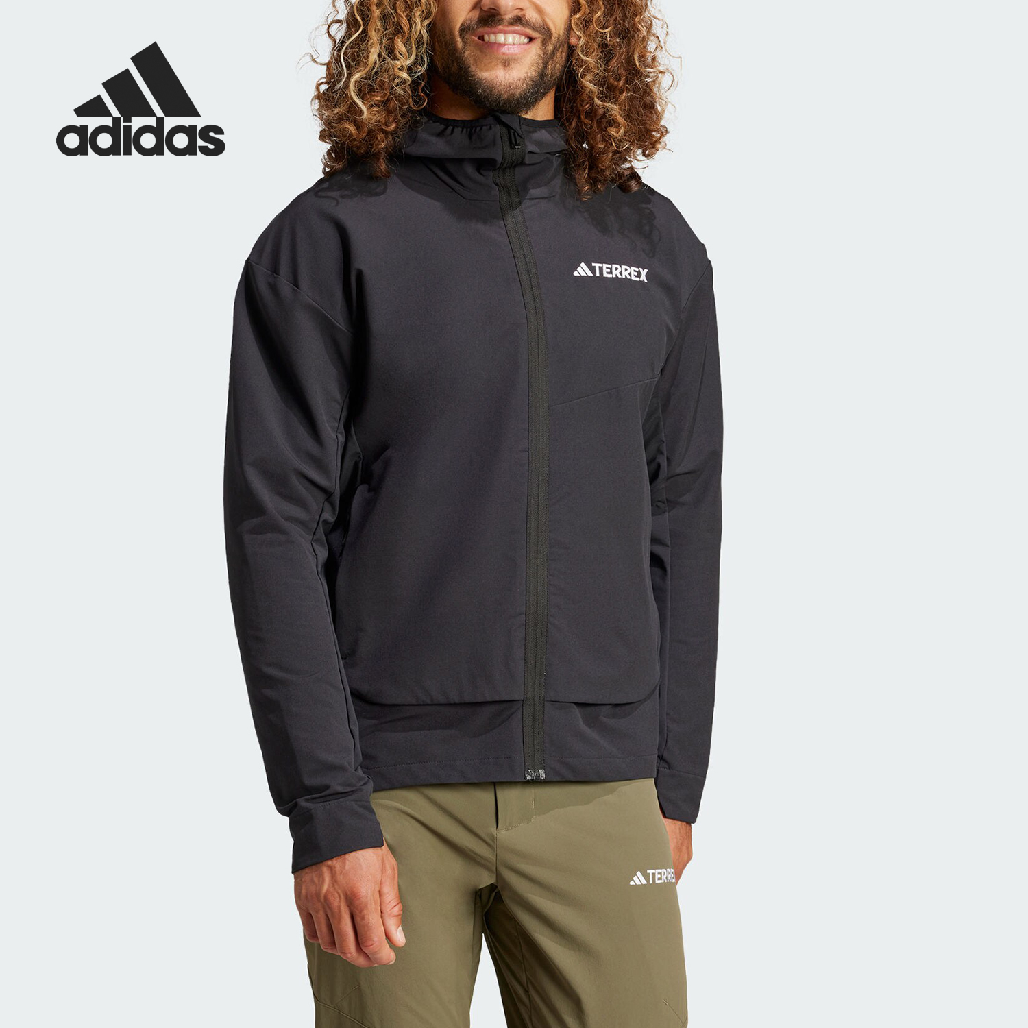 Adidas/阿迪达斯官方正品2024新款男士运动时尚耐穿外套IX1490