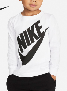 Nike/耐克正品2025婴童LOGO印花圆领日常运动长袖HA6944-100