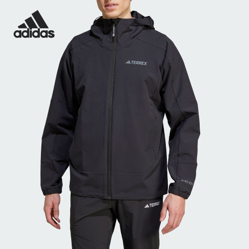 Adidas/阿迪达斯官方正品新款男士户外运动连帽夹克外套JI5935